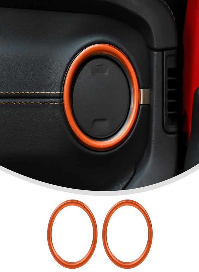 Linskip for 2024-2025 Jeep Wrangler JL 4XE & Gladiator JT Dash Air Vent Rings, Air Vent Covers Compatible with Sport, Rubicon, Sahara, Willys, Rubicon, Interior Accessories(Orange) - Image 1